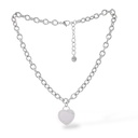 Cuore con zirconi-Collana in Acciaio con Chiusura - CAC-103-AA5913B