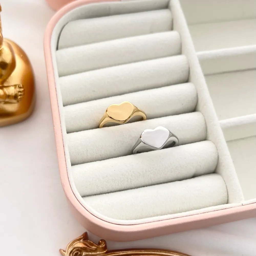 Cuore-Anello con Misura in Acciaio - AAM-105-199