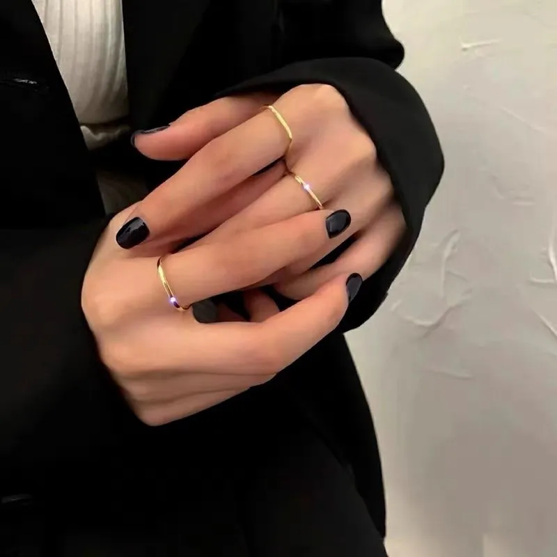 [AAM-413-335] Fedine Quadrato con P.Luce-120Pz Anelli in Acciaio con Misura - AAM-413-335