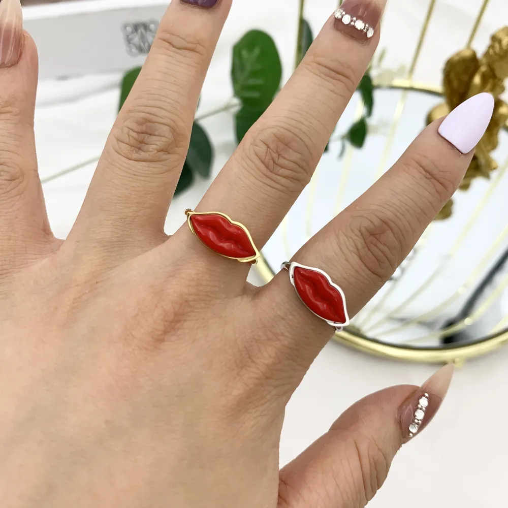 Bocca-Anello Regolabile in Acciaio - AAR-103-AA4068R (Oro Giallo)