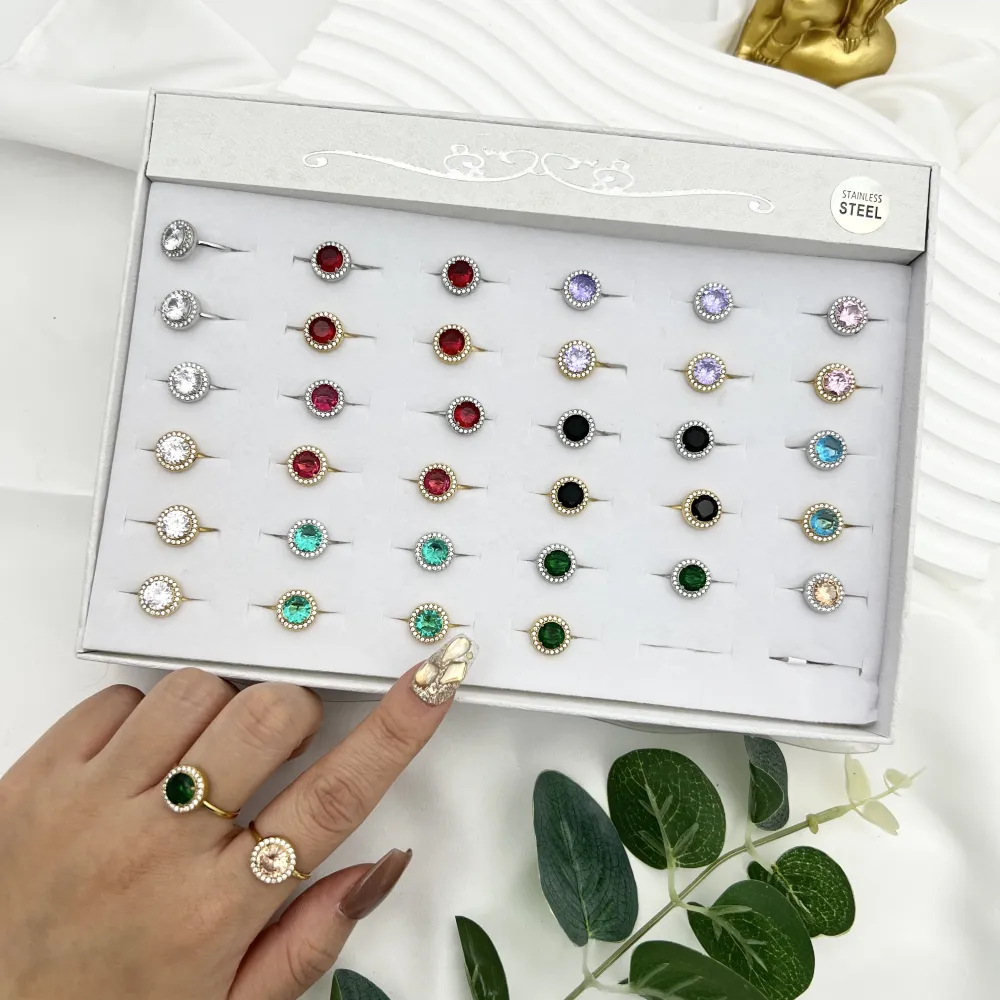 Punto Luce Tondo -36pz Anelli Regolabili in Acciaio - AAR-103-AA4708R