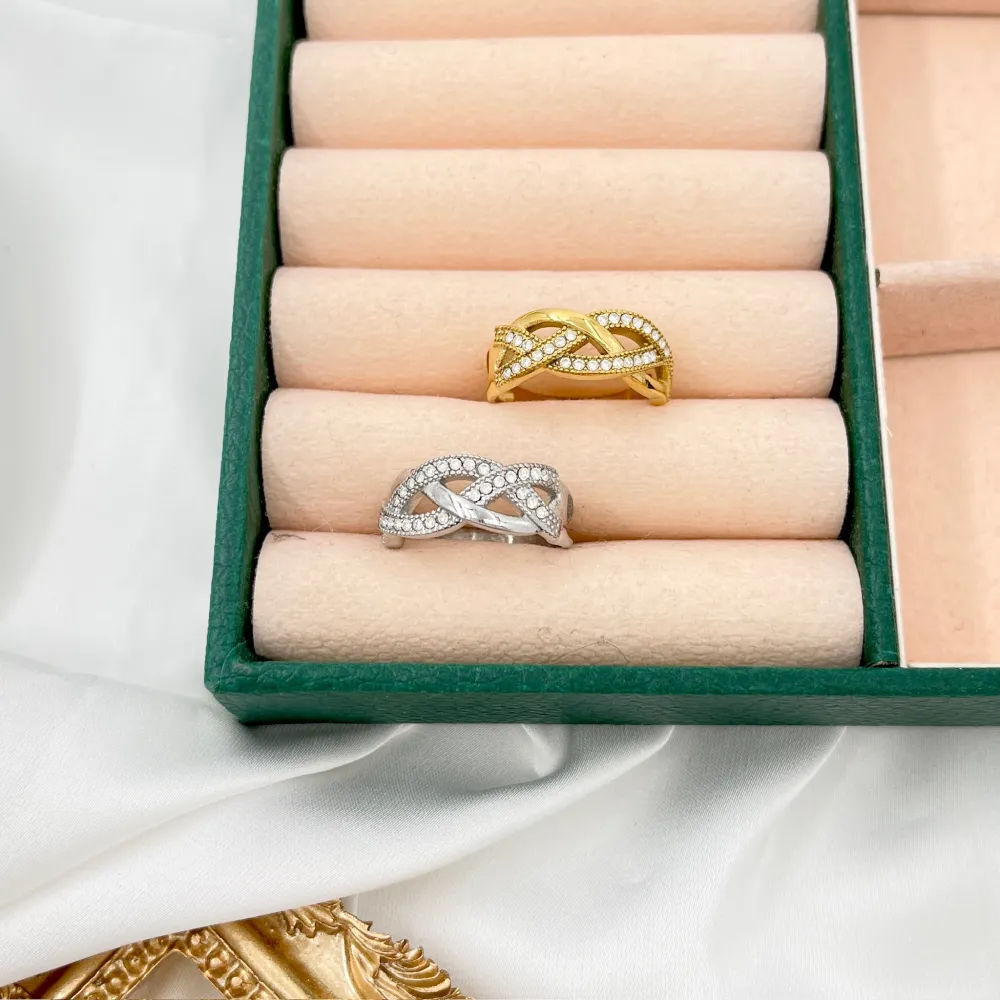 catena -Anello Regolabile in Acciaio - AAR-103-AA5173R (Argento)