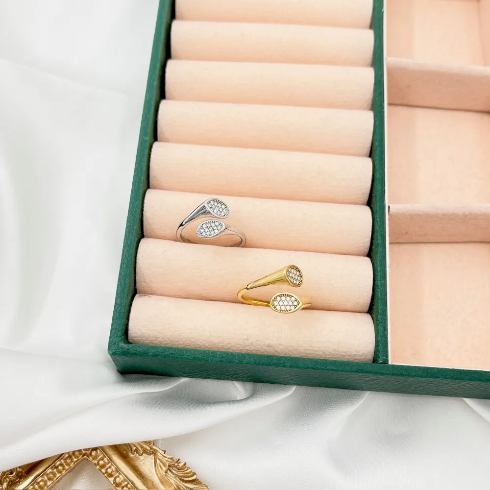 Semplice -Anello Regolabile in Acciaio - AAR-103-AA5180R (Argento)