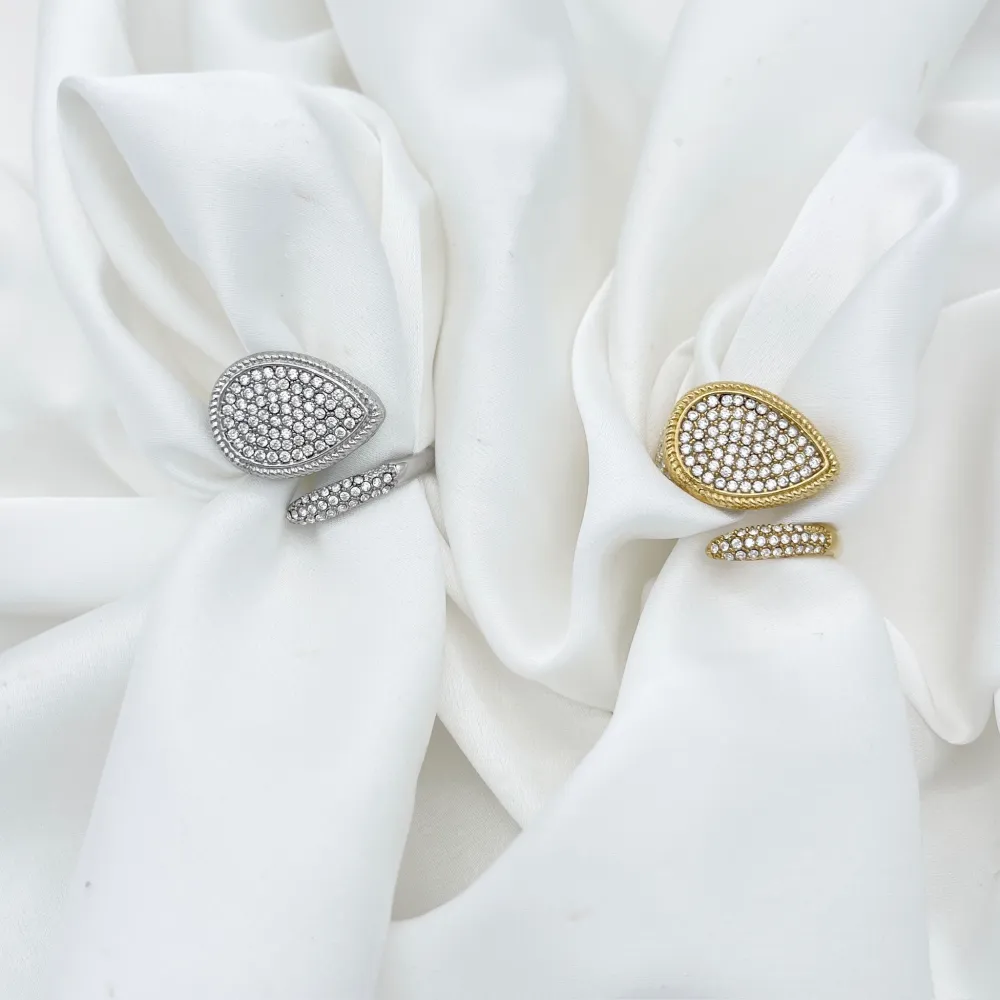 Goccia-Anello Regolabile in Acciaio - AAR-103-AA5582R