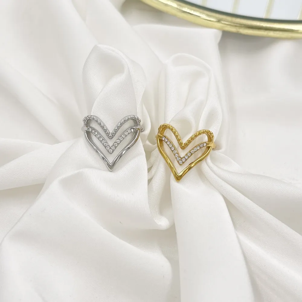 Cuore-Anello Regolabile in Acciaio - AAR-103-AA5597R