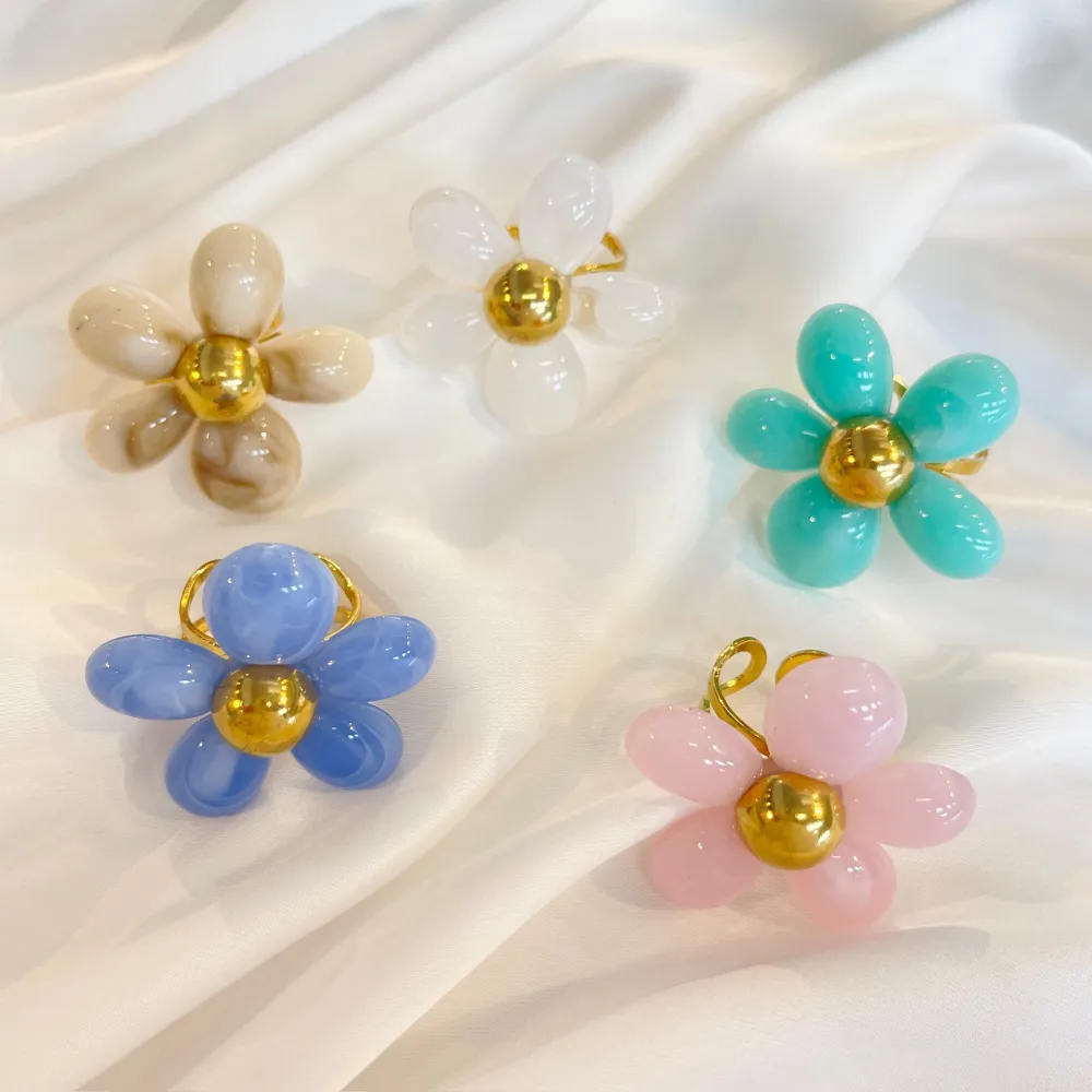 Fiore  -Anello Regolabile in Acciaio - AAR-732-394