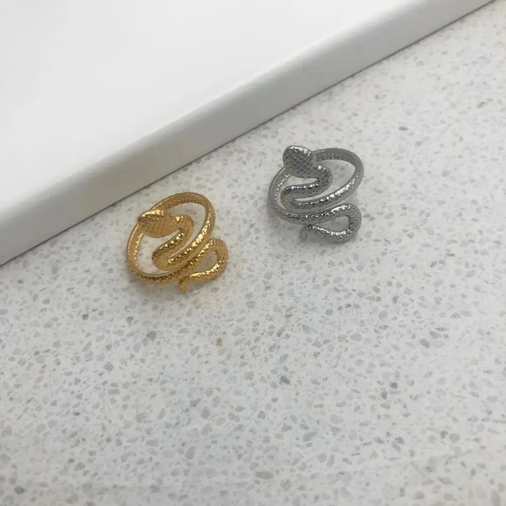 Serpente-12pz Anelli Regolabili in Acciaio - AAR208-229