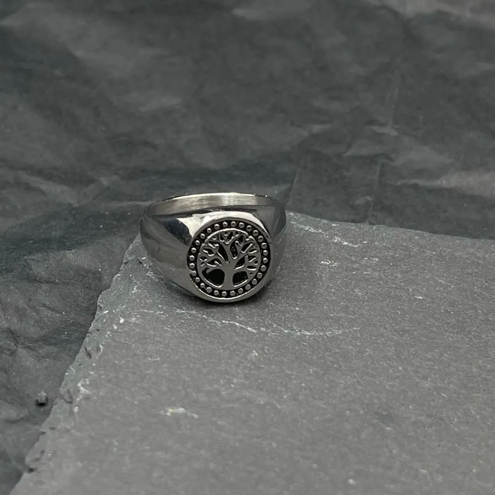 Albero della Vita-Anello in Acciaio con Misure - AAU-105-139