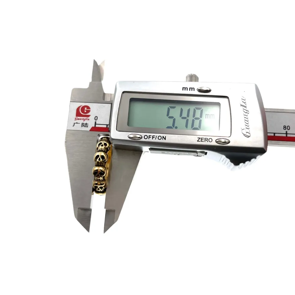 Teschio-12Pz Anelli in Acciaio con Misure - AAU-518-06A