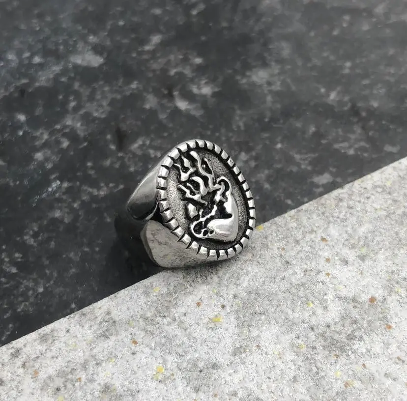 Sacro Cuore-Anello da uomo in Acciao - AAU518-151