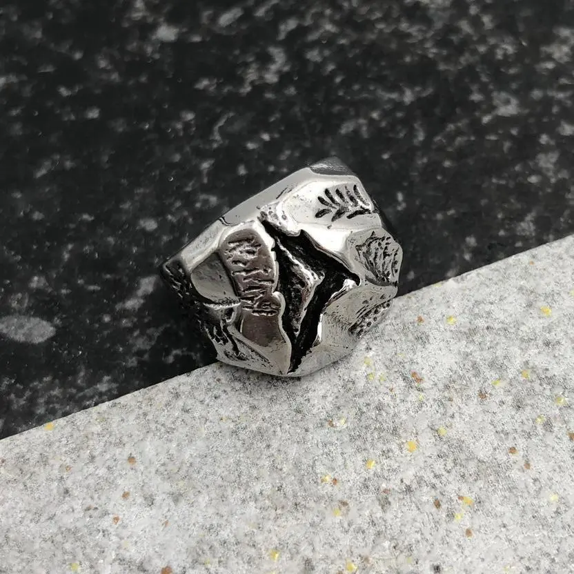 Effetto Pietra-12 pz Anelli in Acciaio - AAU518-153