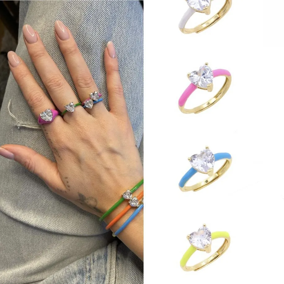 Cuore-36Pz Anelli Smaltati Regolabili - AMR-426-63