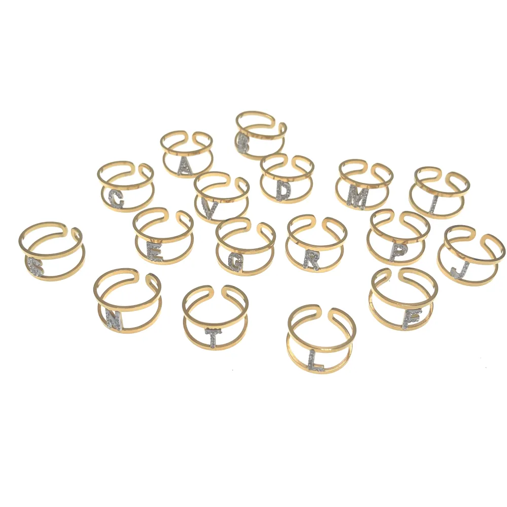 AMR7780-Iniziale ORO GIALLO -Anello Regolabile - AMR7780-Iniziale ORO GIALLO -Anello Regolabile (S)