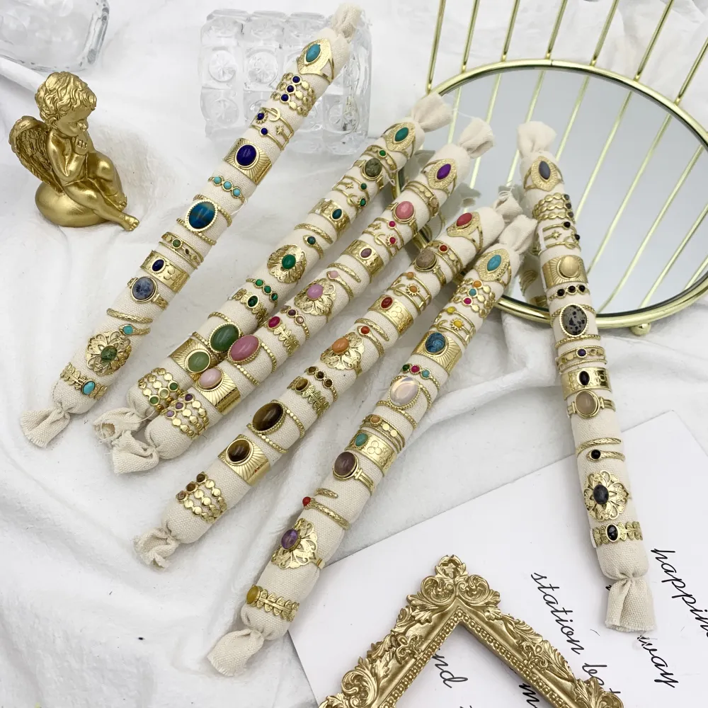 Mix Modelli Colorati-12pz Anelli in Acciaio - APA-732-119