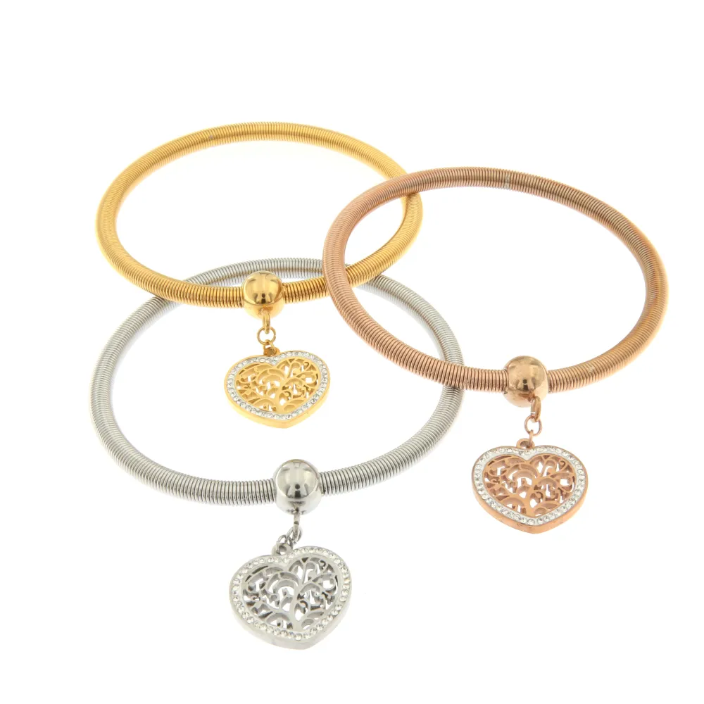 [AdV Cuore  1515 - Bracciale a Molla in Acciaio] AdV Cuore  1515 - Bracciale a Molla in Acciaio - AdV Cuore  1515 - Bracciale a Molla in Acciaio (Argento)