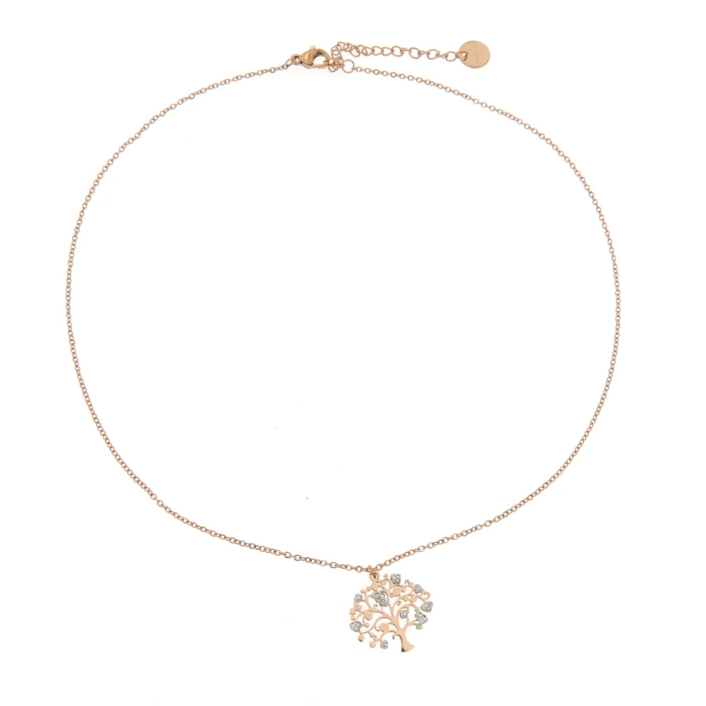 Albero della Vita  3120 - Collana Fine in Acciaio - Albero della Vita  3120 - Collana Fine in Acciaio