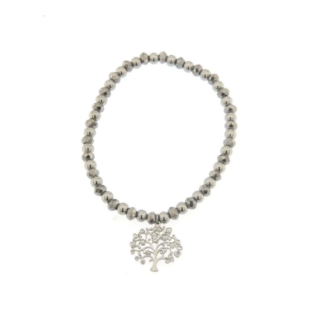 Bracciale Elastico in Acciaio - Albero della Vita - Bracciale Elastico Acciaio