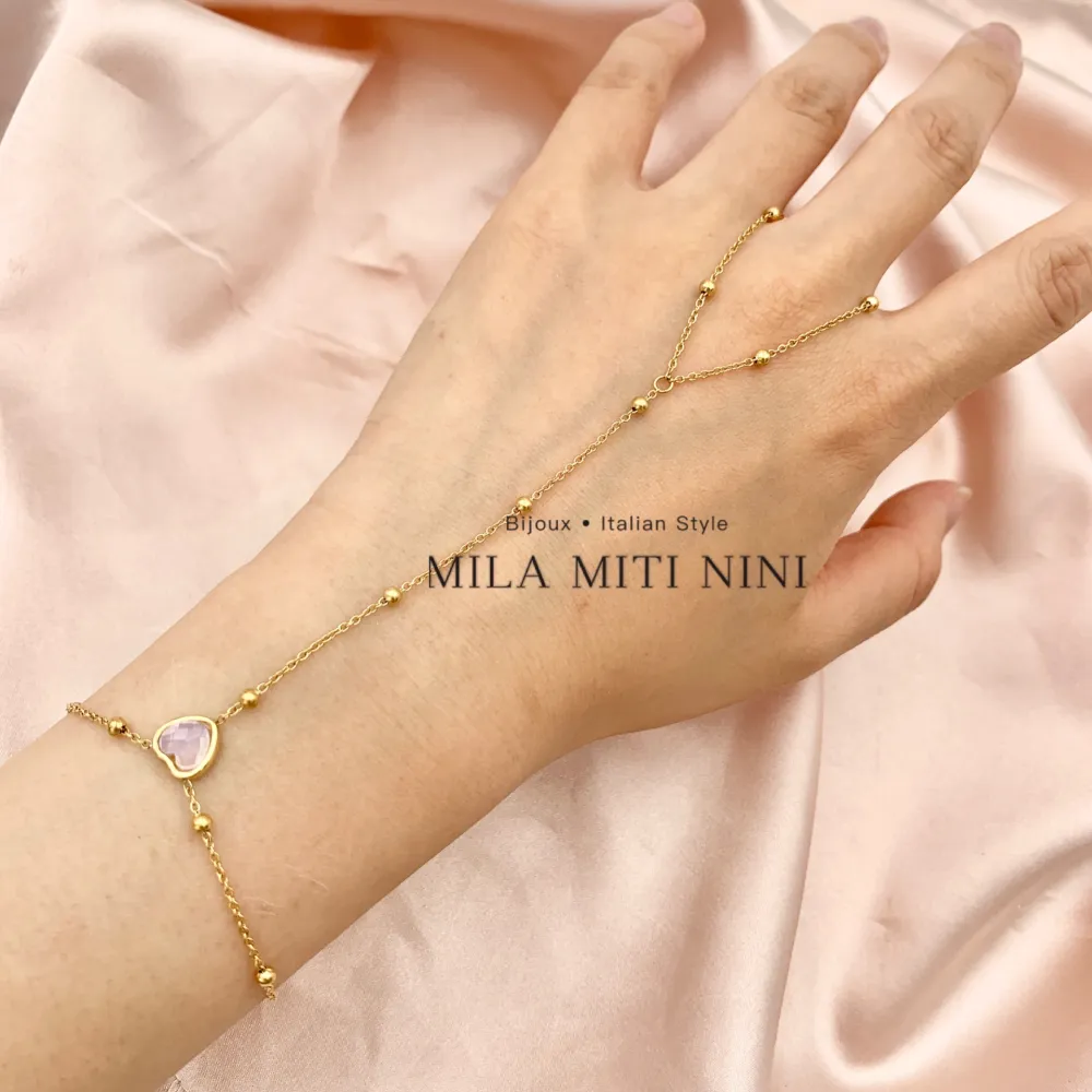 Cuore-Baciamano in Acciaio - BAC-103-389B (Blu)