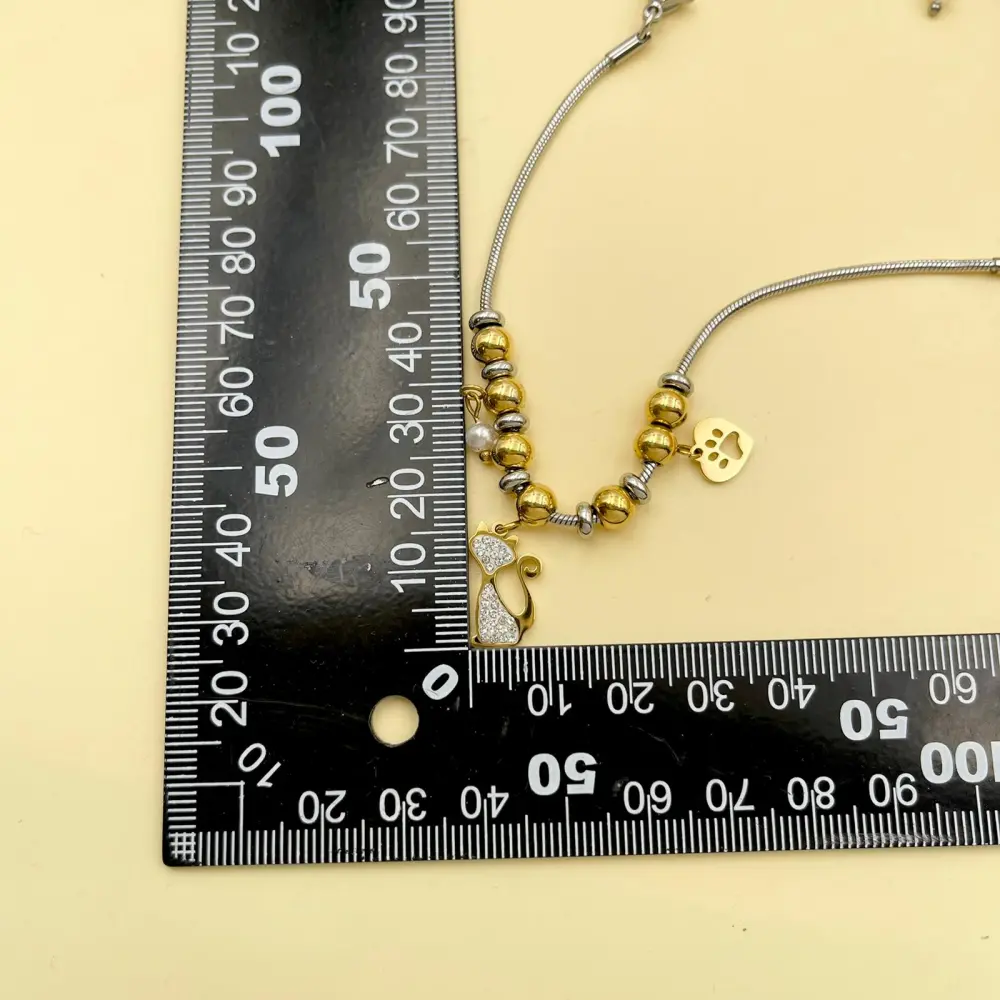 Gatto Zampa-Bracciale in Acciaio con Chiusura - BAC-103-AA109B