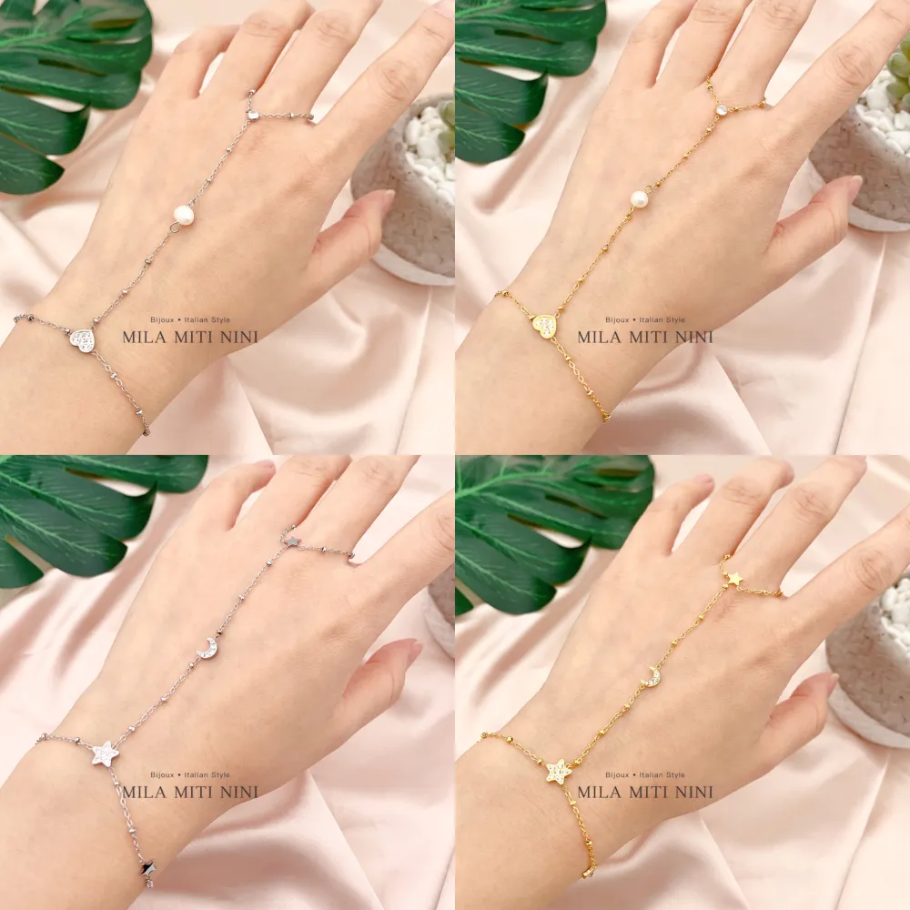 Cuore Perla-Bacciamano in Acciaio - BAC-103-AA128B