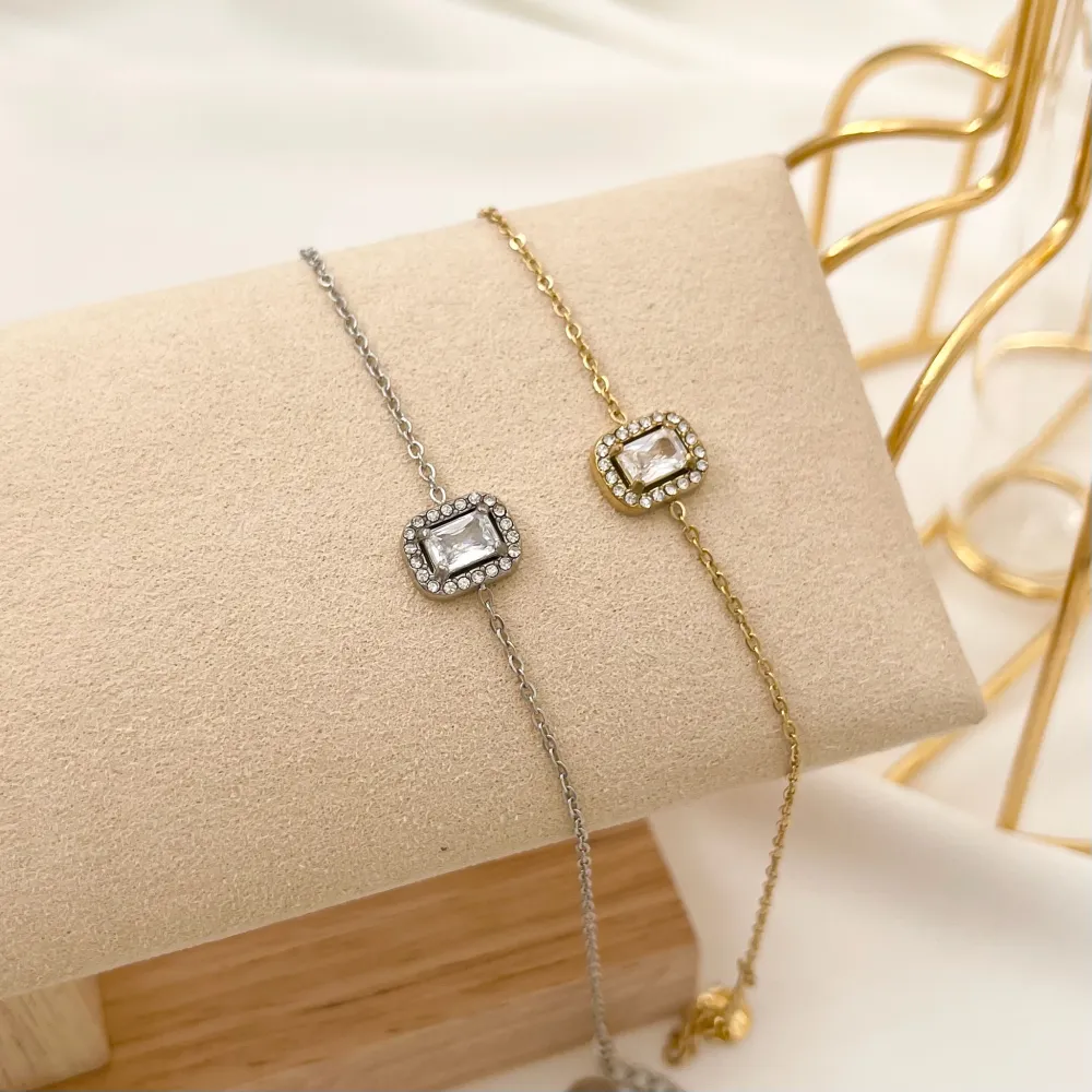 Punto Luce Rettangolare-Bracciale in Acciaio - BAC-103-AA1951B