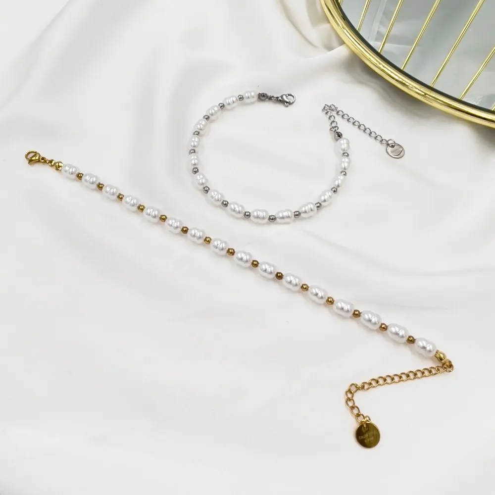 Perla Ovale-Bracciale in Acciaio - BAC-103-AA2006