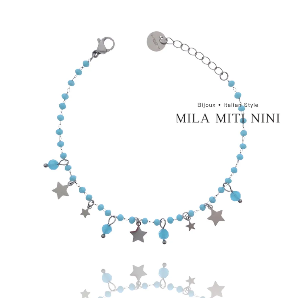 Stella Pendente-Bracciale in Acciaio con Chiusura - BAC-103-AA249B