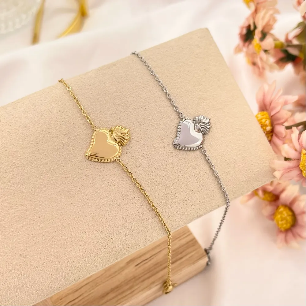 Sacro Cuore-Bracciale in Acciaio Emana - BAC-103-AA2690B