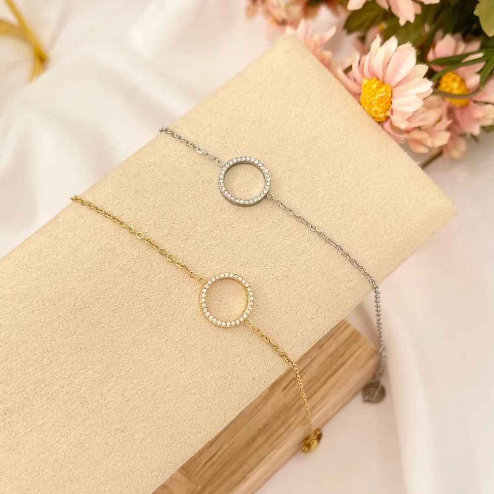 Cerchio -Bracciale in Acciaio con Chiusura - BAC-103-AA2831B