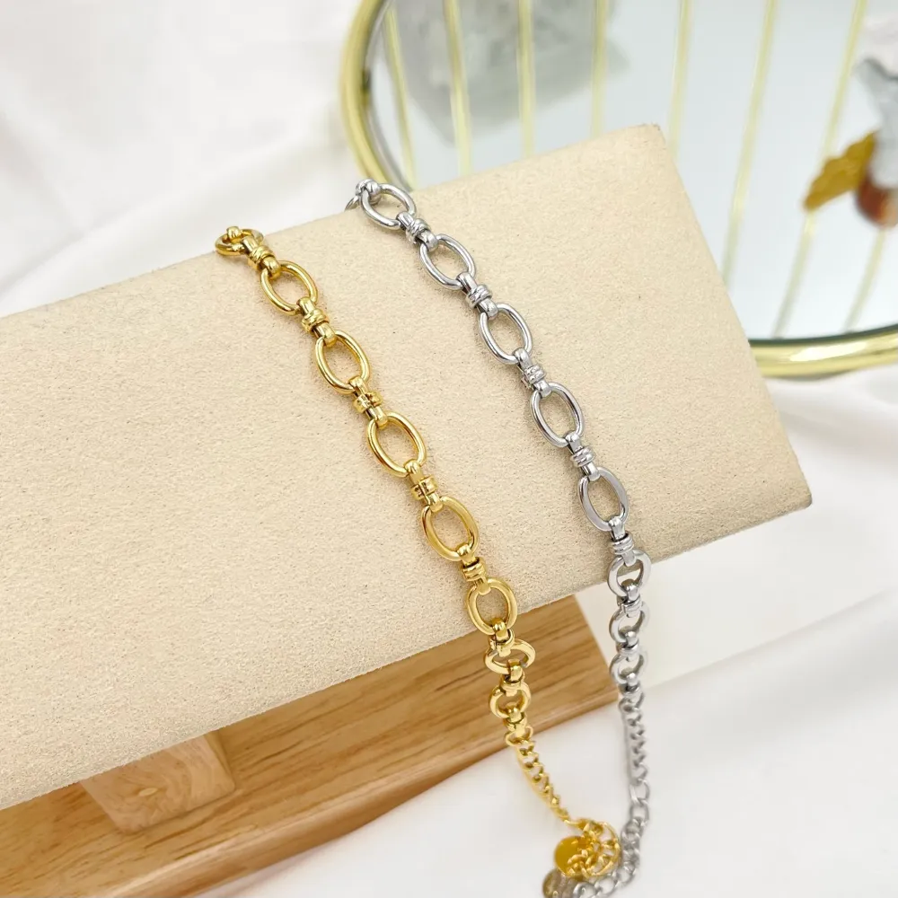 Catena-Bracciale in Acciaio con Chiusura - BAC-103-AA3417B