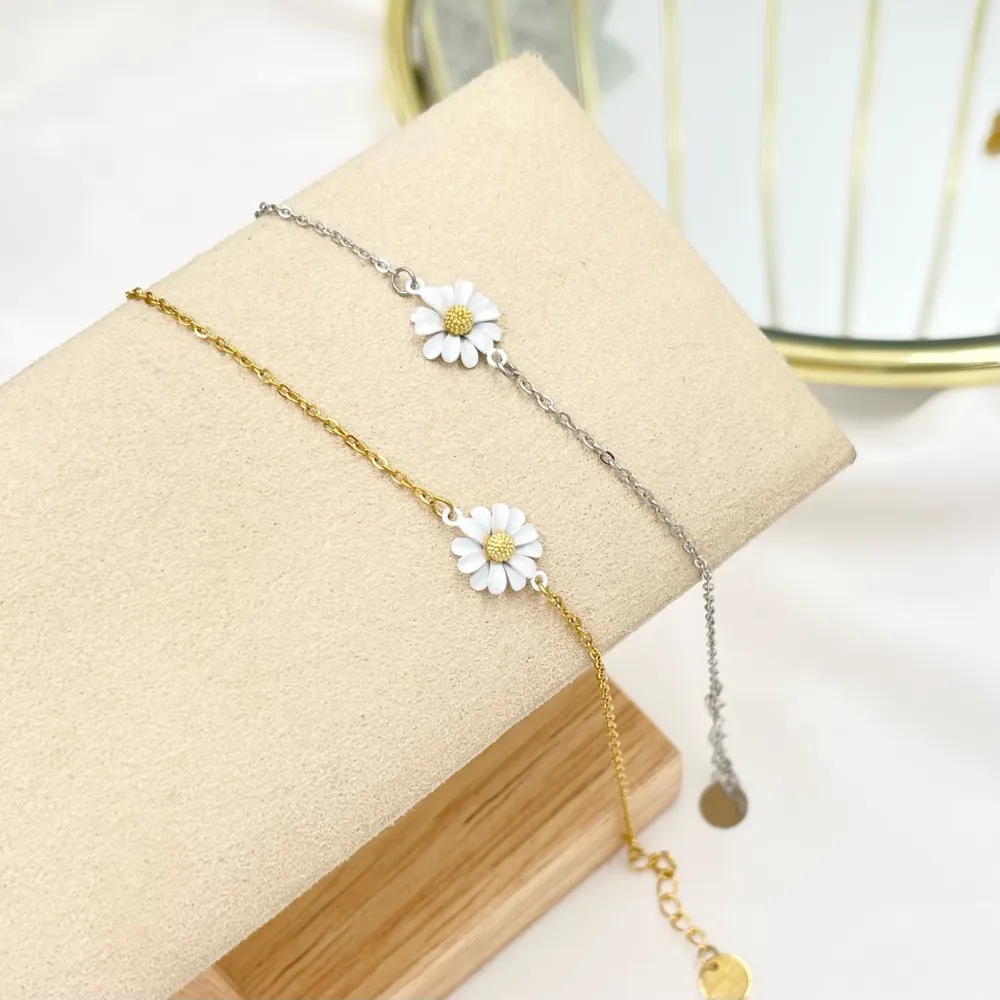 Margherita-Bracciale in Acciaio con Chiusura - BAC-103-AA3453B (Oro Giallo)