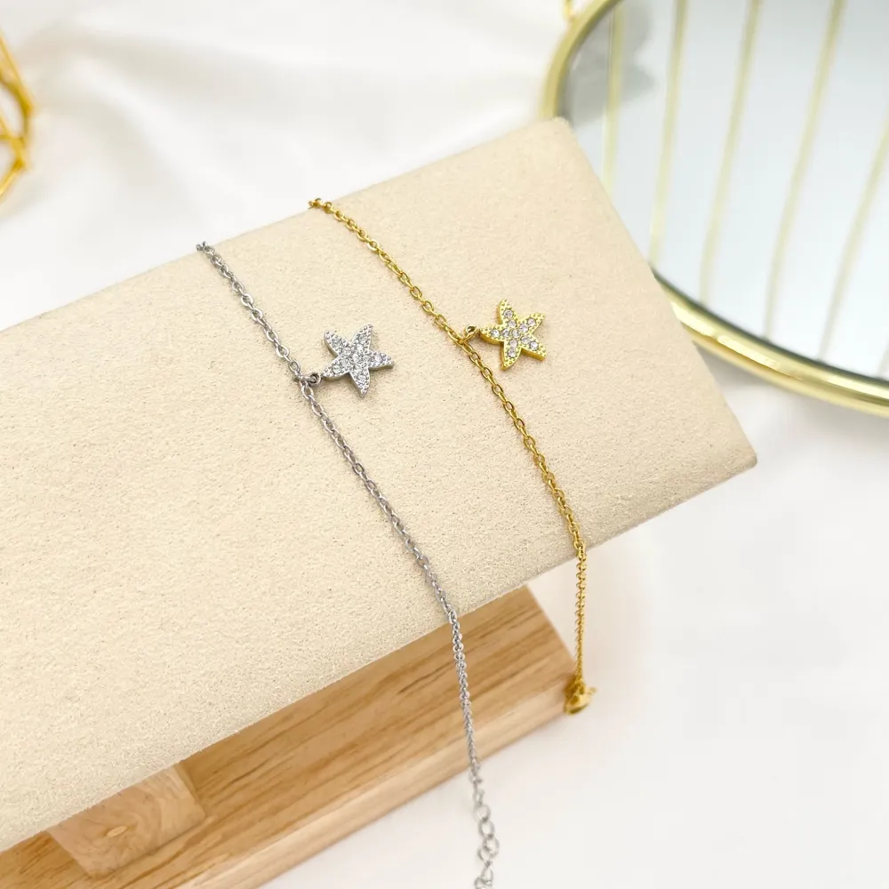 Stella Marina-Bracciale in Acciaio con Chiusura - BR-103-AA3489B