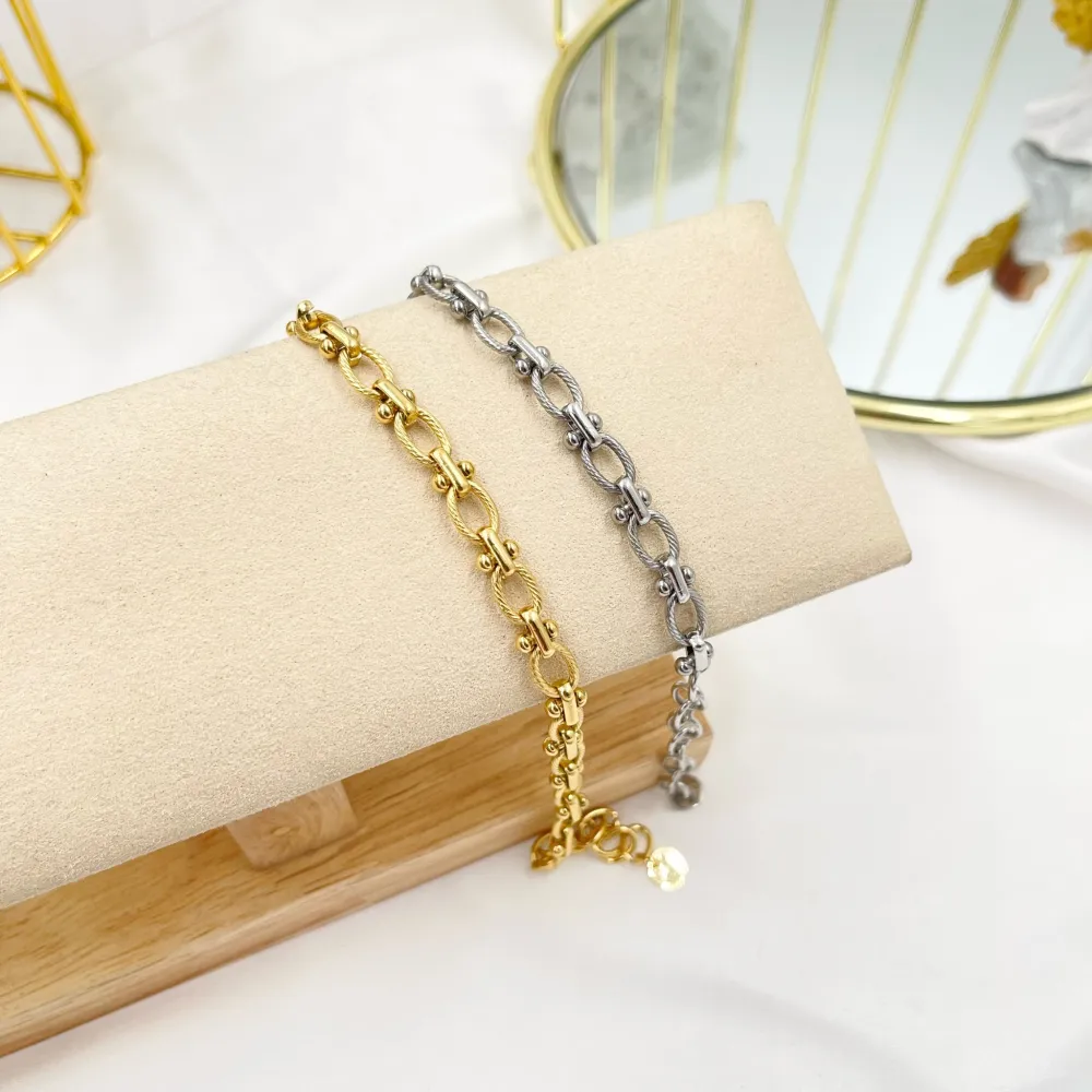 Catena-Bracciale in Acciaio con Chiusura - BAC-103-AA3583B