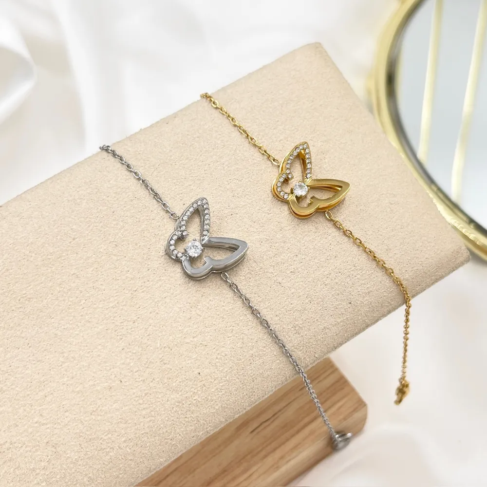 Farfalla-Bracciale in Acciaio - BAC-103-AA4104B (Argento)