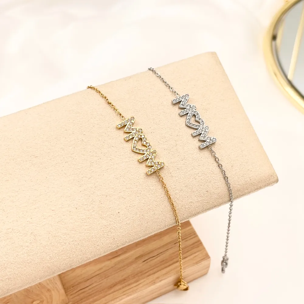 Mamma-Bracciale in Acciaio - BAC-103-AA4357N (Argento)