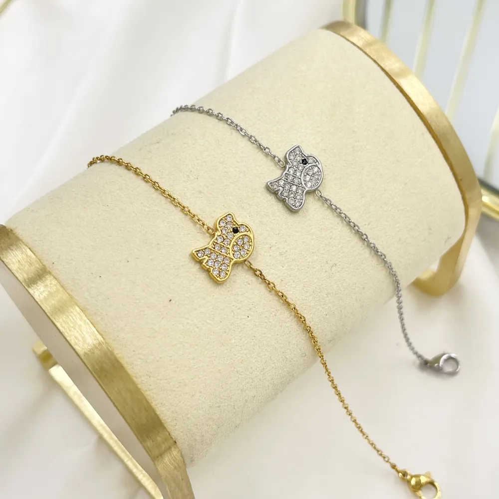 Cane Cagnolino-Bracciale in Acciaio - BAC-103-AA5263B