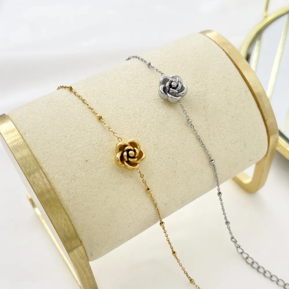 Rosa-Bracciale in Acciaio - BAC-103-AA5317