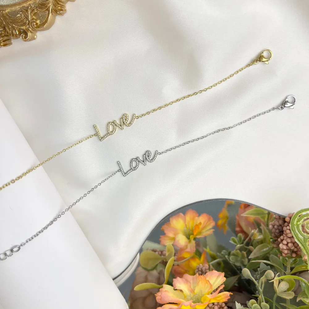 Love-Bracciale in Acciaio - BAC-103-AA5901B (Argento)