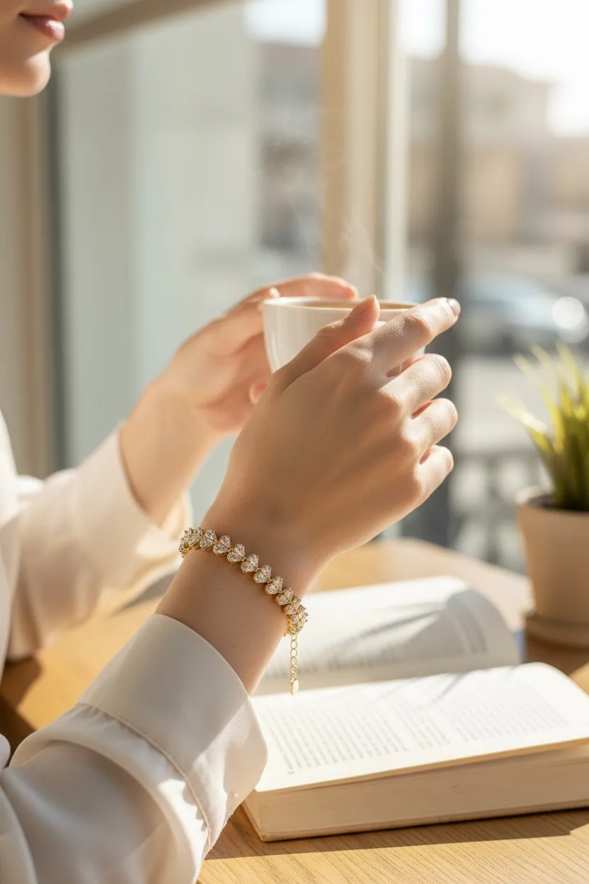 Foglia-Bracciale in Acciaio - BAC-103-AA6148B (Argento)