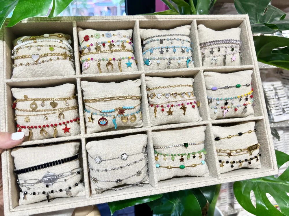 Cuore Stella Quadrifoglio-Bracciale in Acciaio con Chiusura - BAC-103-AA78B