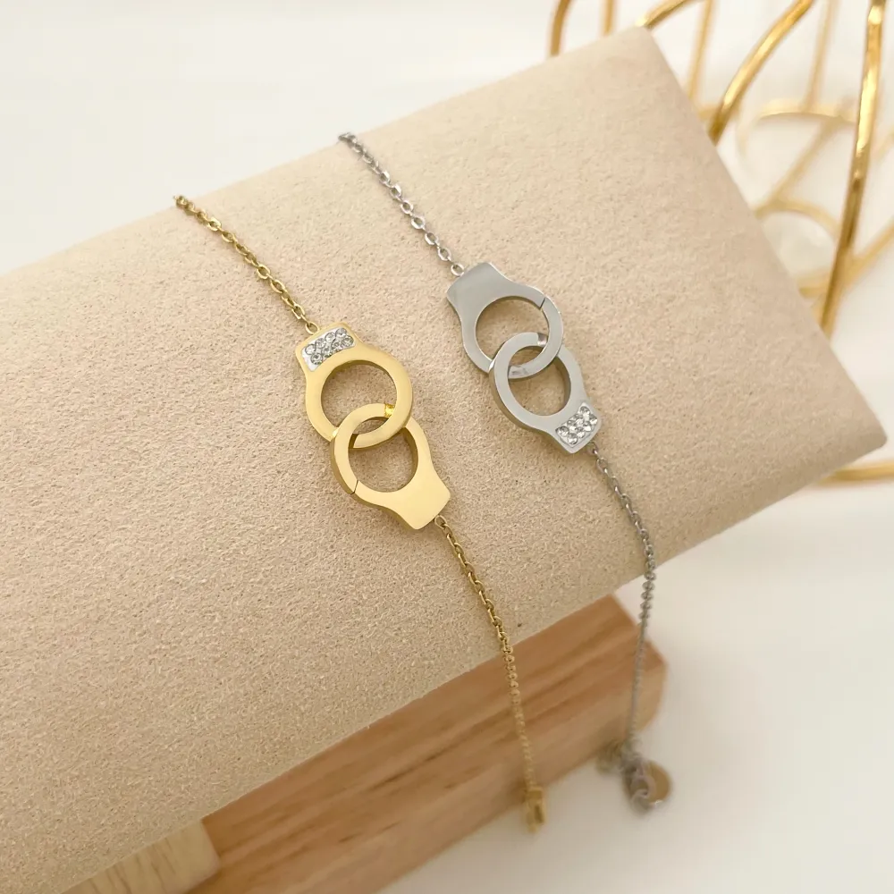 Doppio Manette-Bracciale in Acciaio - BAC-103-AA881B