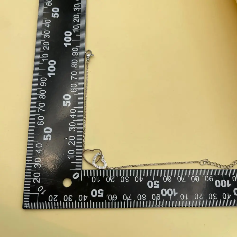 Doppio Cuore-Bracciale in Acciaio con Chiusura - BAC-413-1088