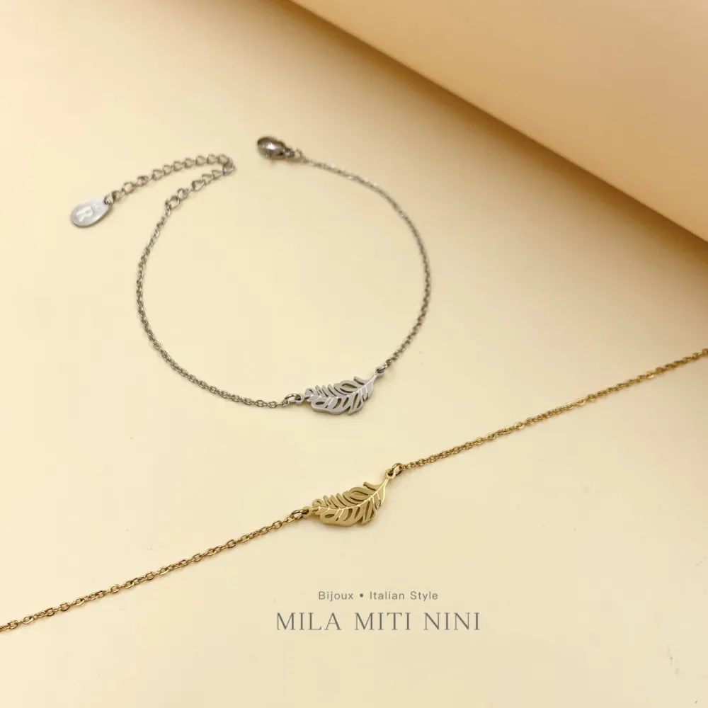 Piuma -Bracciale in Acciaio con Chiusura - BAC-413-1570