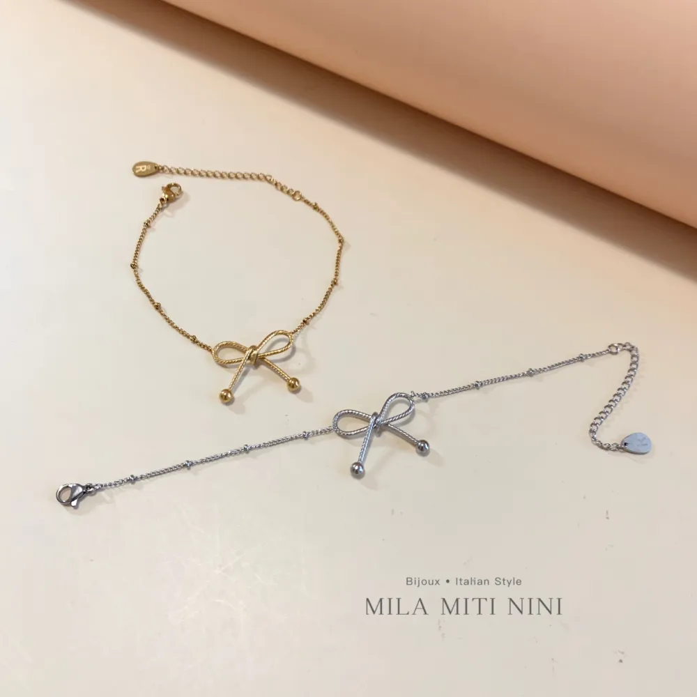 Fiocco-Bracciale in Acciaio con Chiusura - BAC-413-1573