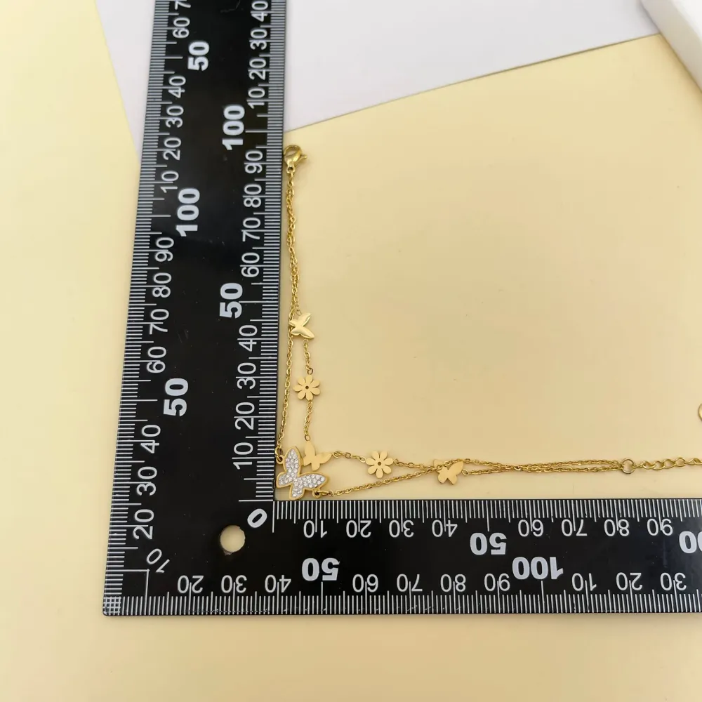 Doppio con Farfalla-Bracciale in Acciaio con Chiusura - BAC-413-1638