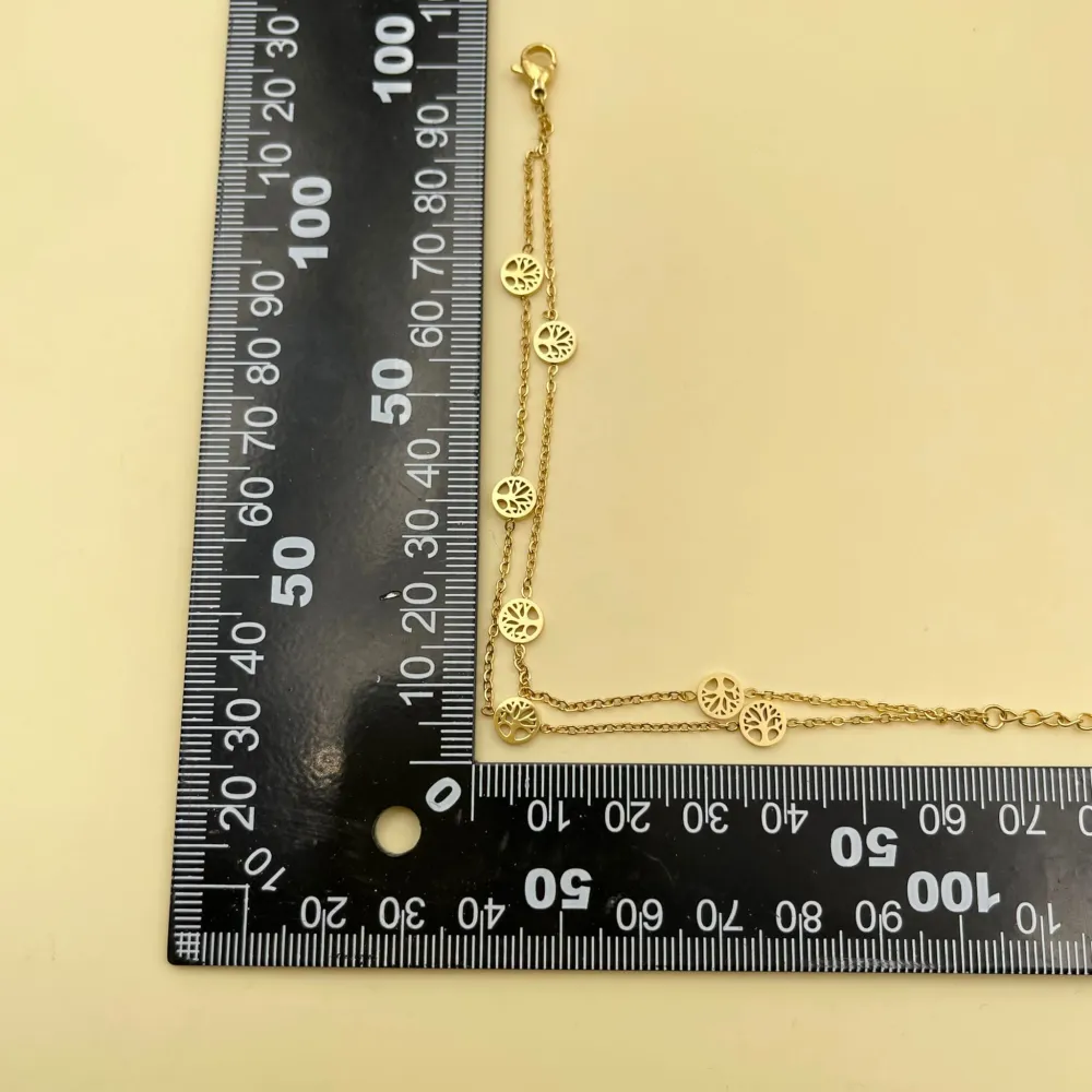 Doppio con Albero della Vita-Bracciale in Acciaio con Chiusura - BAC-413-1662