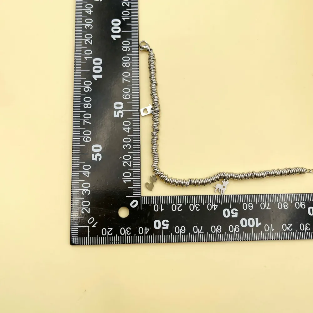 [BAC-413-1663] Farfalla-Bracciale in Acciaio con Chiusura - BAC-413-1663