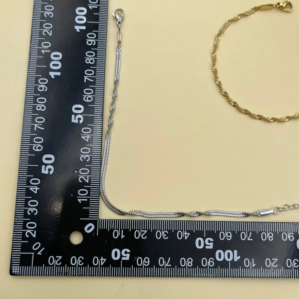 Catena Torchon-Bracciale in Acciaio con Chiusura - BAC-413-1668
