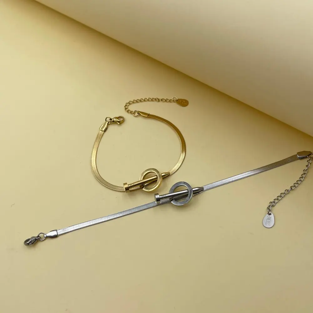 Chiodo -Bracciale in Acciaio con Chiusura - BAC-413-1751