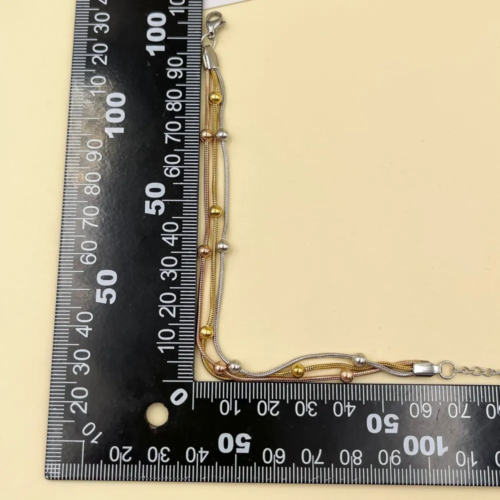 Tre Fili-Bracciale in Acciaio con Chiusura - BAC-413-1753 (Argento)